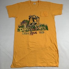 VTG 80s Dirty Old Men Need Love Too T-Shirt Medium Pocket Dress Magic Mushroom picture