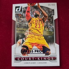 LeBron James 2014-15 Panini Donruss Press Proof Court Kings #7 Blue 36/99 Cavs picture
