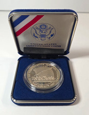 1987-S U.S. Constitution Bicentennial $1 Proof Silver Dollar OGP COA picture