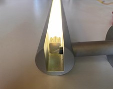 Lightolier TRANSLITE 23” Art light 1.5” Dia. Solid Alum. Satin finish T2 13watt  picture