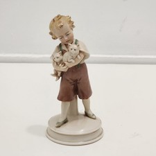 Antique German Carl Schneider/Gräfenthal Boy Holding 2 Cats Stock #19734 picture