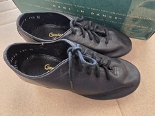 Giordano Leo Leather Tap Shoes New 13.5M Black Ultra tone Taps Lace Up Oxfords picture