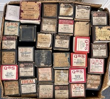 Lot of 34 Vintage Antique Player Piano Paper Rolls QRS AEOLIAN KIMBALL ETC RARE picture