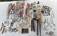 Vintage Fishing Hooks Weights, Knives, Swivels And Accessories huge old lot picture