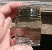 WITCHAL DICKINSON & CO ESSEX,CT 1900 SOLID GLASS BARREL PAPERWEIGHT WITCH HAZEL picture