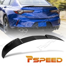 For Acura TLX 2021-2023 2024 2025 Glossy Black ABS Lid Rear Spoiler Wing V-Style picture