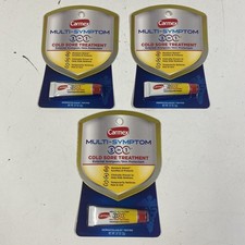 LOT x3 CARMEX Multi-Symptom 3 In 1 Cold Sore Treatment 0.7 Oz DISCONTINUED *3/27 picture