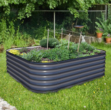 MIDNIGHT GRAY - OLLE GARDENS 17IN TALL 12 IN 1 RAISED GARDEN BED picture