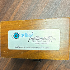 Ocular Instruments ORTA Ritch Trabeculoplasty Laser Lens Wood Case picture