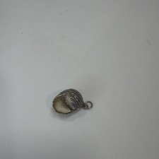 Vintage Real Seashell Locket Silver Tone Shell Beach Jewelry picture