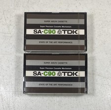 2 TDK SA-C90 Cassette Tapes 1977 High Bias 90 Min Never Used picture