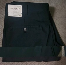 🔥 NWT Vintage 70's Deadstock Farah Dress Pants Mens Size 32Wx33L Navy Blue picture
