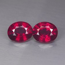 Precious 2-Piece Matching Pair 5.06 Ct Rhodolite Garnet Gemstone From Tanzania picture