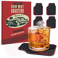 Triple Gifffted Silicone Drink Coasters, Funny Gag Novelty Car Enthusiasts Lo... picture