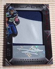 2023 Panini Black - Sizeable Signatures Rookie Jerseys Zach Charbonnet /15 picture