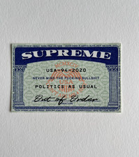 Supreme Social Security SSN Sticker 100% Authentic SS20 Season picture