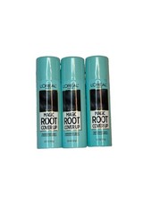 3x L'Oreal Paris Hair Color Root Cover Up Temporary Gray Concealer BLACK 2 Oz picture