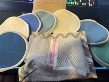 14 Bamboo Nursing Breast Nipple Pads Washable Pads with Wash Bag Leak-Proof picture