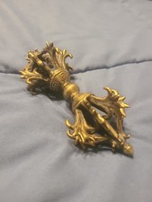Vintage Tibetan Buddhist Brass Vajra Dorje Ritual  5.75