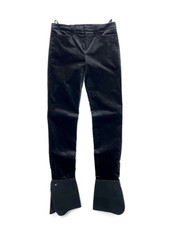 Gucci FW 2008 Runway Black Velvet Equestrian Pants Leather Straps, Size 38 picture