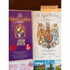 Vtg 1979-1981 Royal Wedding Programme & Huge Scrapbook Filled W Playbills Cards picture