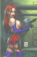 Jessi: Zombie Hunter #1 Naughty Topless Virgin cover by Courtney Rose Ltd 125 picture