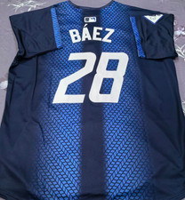 Javier Baez #28 Tigers City Navy Cool Base Sewn Stitched Jersey. picture