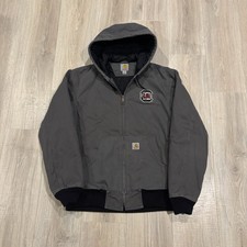 Vintage South Carolina Gamecocks Carhartt Jacket Mens Medium Active Hooded Gray picture
