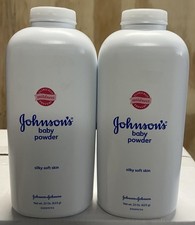 2 Vintage Johnsons Baby Powder 22 oz Silky Soft Skin Original Talc Formula picture