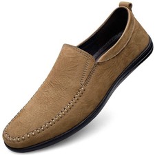 Men's Loafers Genuine Leather 2025 Winter First Layer Cowhide Single Shoes Men's picture