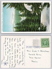 Camel's Hump Winter Postcard Waterbury Vermont VT Green Mts C. T. American Art picture