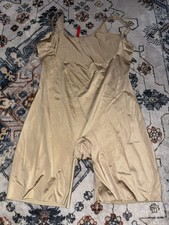 2X Spanx Simplicity Bodysuit Women  Beige Open-Bust Mid Thigh Shapewear picture