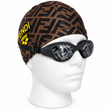 FENDI X ARENA Limited Edition Goggles KIT Black Grey Monogram FE40044 Gift Idea picture