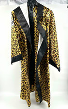 Everlast Supreme Boxing Robe Hooded w/ Belt Size L Leopard/Black Unisex picture