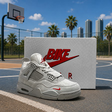 NEW Nigel Sylvester x Jordan 4 Brick by Brick 'Stunning Gray' (MEN SIZE US) picture