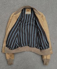 Vintage 40s/50s Buck Skein Joe Lined Leather Suede Jacket - Size 40 Tanker Style picture