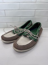 Sperry Top-Sider Men’s Leather Boat Shoes Colorblock Brown/Green Lace-Up 9.5M picture