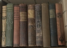 Antique book lot of 9, late 1800s/early 1900s picture