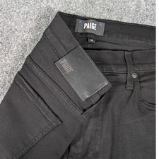 Paige Federal Jeans Mens 36 Black Slim Straight Transcend Pants picture