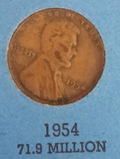1954 P Lincoln Wheat Cent  ● Penny ●  ● #AG927  picture