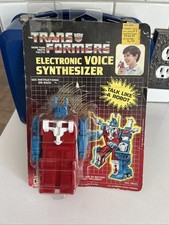 Vintage 1986 Transformers Electronic Voice Synthesizer Toy New *Card Damage picture