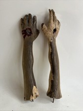 Two (2) Polychrome Wood Santos Pre-columbian Arms of Jesus on the Cross, Estate picture