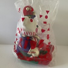 NEW Vintage Avon Benson Drummer Bear Plush Toy Decor CHRISTMAS HOLIDAY picture