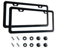2X Unbreakable License Plate Covers+Frames Auto Tag Shield Protector Front Rear picture
