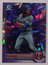 Austin Martin 2022 Bowman Chrome Sapphire #BCP-139 Purple Refractor SSP /25 picture