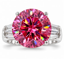 RARE 9.95 Ct Certified Pink Diamond Solitaire Ring-FREE Diamond Studs picture