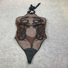 Thistle And Spire Teddy Womens 3X Black Sheer Snake Embroidered Mesh Halter a3 picture