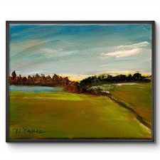 Mary Myers Original Abstract Expressionism 8x10 Green Field Signed picture