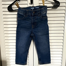 OshKosh B'gosh Straight Blue Denim Jeans 18-24M Button Fly Pockets picture