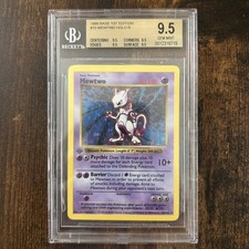 1999 POKEMON 1ST EDITION BASE SET MEWTWO HOLO #10 BGS 9.5 QUAD SUBS GEM MINT  picture